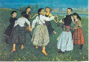 Hans Thoma Der Kinderreigen painting